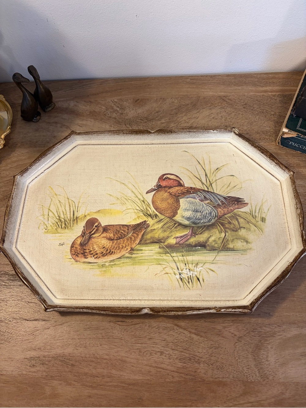 Vintage Italian Duck Serving Tray